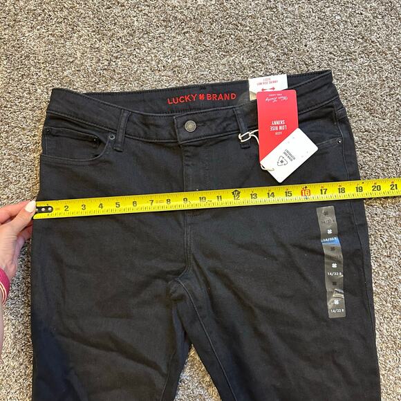 LUCKY BRAND Women's Low Rise Lizzie Skinny Size 14/32R In Clean Black - Picture 8 of 15